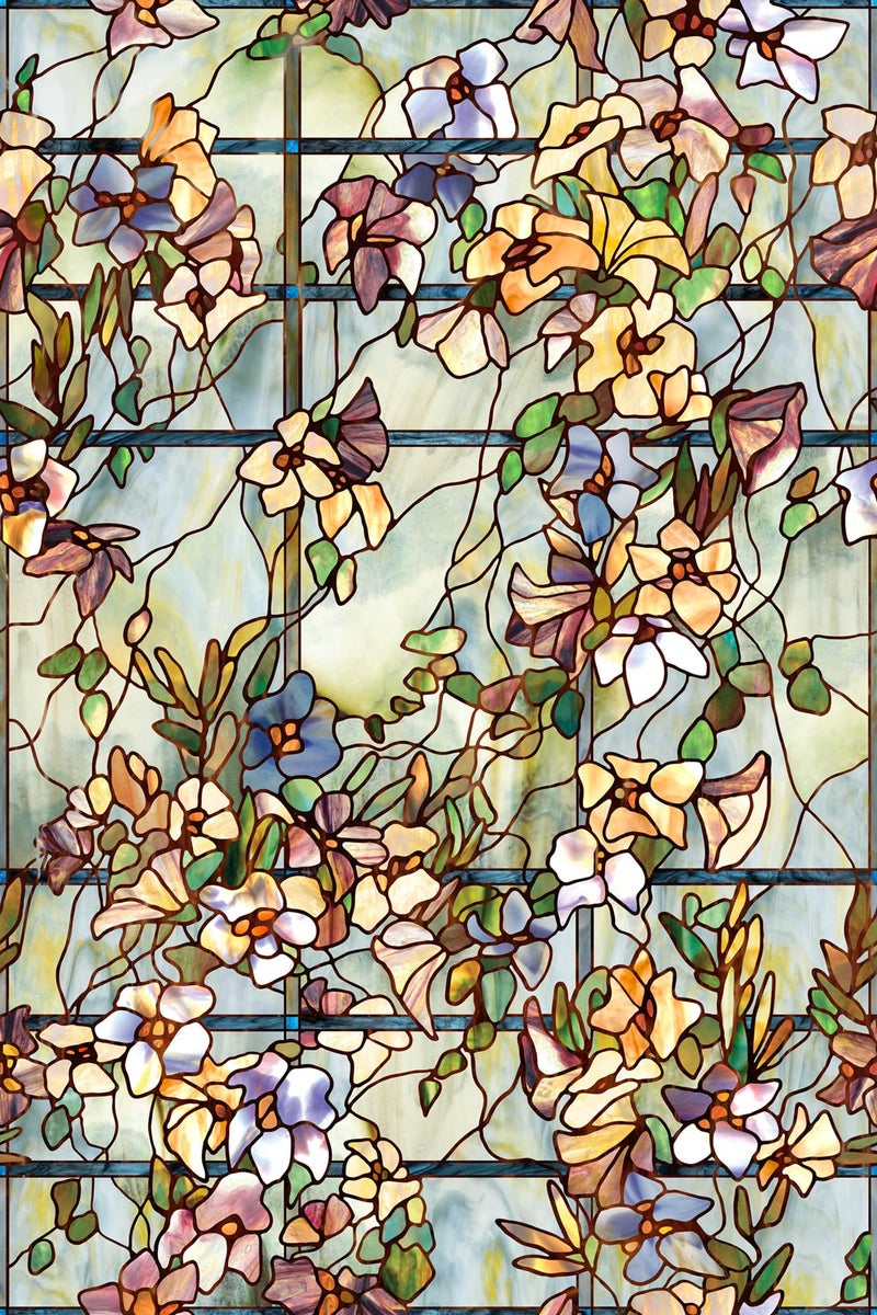 Artscape Trellis | Privacy Window Film with Vibrant Colored Pattern | Non-Adhesive & UV Protection | Easy to Apply & Removable | 24 x 36 Inches | Made in USA - Image 3